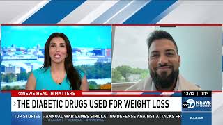 Dr Arshad Ali Discusses the Rise of Diabetic Drugs for Weight Loss on ABC7 News [upl. by Hannan]