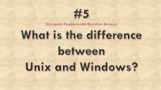 What is the difference between Unix and Windows Unix and Windows  computerscience youtubevideo [upl. by Tudela]