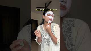 using o3 Brightning FACIAL kit🧴first time 😍🎀 ytshorts shorts skincare facialkit facemask [upl. by Eussoj74]