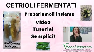 Come fare I Cetrioli Fermentati  Video Tutorial Semplice [upl. by Marga542]