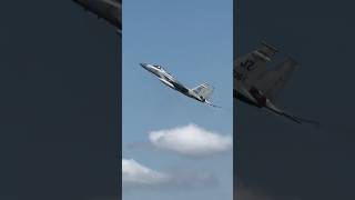 F15s with Thrilling Afterburner Display – Close Flyby Near the Runway [upl. by Ityak421]