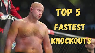 The Legend Fedor Emelianenko  Top 5 Fastest Knockouts [upl. by Ellek577]