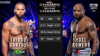 THIAGO SANTOS VS YOEL ROMERO FULL FIGHT  CHAMPS VS CHAMPS [upl. by Cordula]