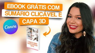 COMO CRIAR UM EBOOK GRÁTIS NO CANVA  SUMÁRIO CLICÁVEL  CAPA 3D PROFISSIONAL PASSO A PASSO 2023 [upl. by Jangro477]