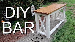 Super EASY DIY Bar  DIY Standing Desk with woodwork plans [upl. by Oruntha205]