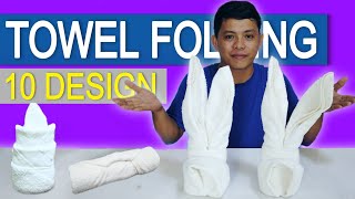 10 EASY WAYS TOWEL FOLDING [upl. by Onilatac]