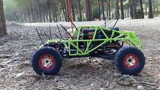 WLtoys 12428 12423 Custom Rc Rock Racer on loose dirt in SLOW MOTION 2019 [upl. by Mirella]