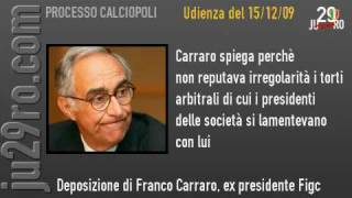 Calciopoli deposizione Franco Carraro [upl. by Eintihw467]