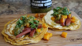 Squash amp Spam Breakfast Tacos w Green Chile [upl. by Aligna266]