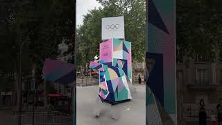 The new Olympic sport finding Zlu👀🏅 olympics parisolympics art artinstallation streetart [upl. by Yrrep666]