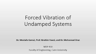 Forced Vibration Undamped System [upl. by Leschen]