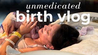 POSITIVE NATURAL BIRTH VLOG  No Epidural Hospital Experience [upl. by Elson]