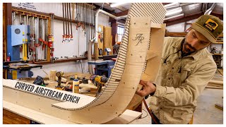 Curved Woodworking  Making the Bench Seating for my Argosy Airstream [upl. by Kuehnel]