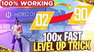 Free Fire 100X Fast Level Up Trick  How To Increase Your Level Very Fast  Free fire level Up Trick [upl. by Ytsud271]