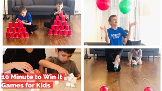 10 Minute to Win It Games For Kids  Fun Family Indoor Activities  Easy At Home Games for Kids [upl. by Uile]