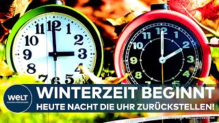 Zeitumstellung 2024 Winterzeit beginnt in Deutschland Uhren um eine Stunde zurückdrehen [upl. by Levitan]