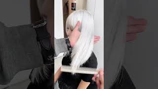 Color white hair ahsilk haircut colorhair classic [upl. by Asiralc]