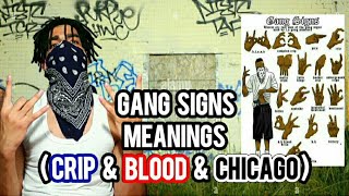 GANG SIGNS MEANINGS CRIP amp BLOOD amp CHICAGO [upl. by Wittie786]