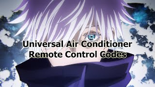 Universal Air Conditioner Remote Control Codes GOJO [upl. by Al]