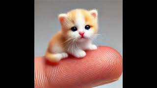 The Tiniest Cat in the World Fingertip cats viralvideo [upl. by Decamp]