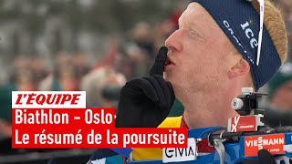 Biathlon 2023  Le show de Johannes Boe facile vainqueur de la poursuite Fillon Maillet deuxième [upl. by Rennold]