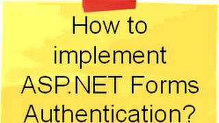 Implement ASPNET Forms Authentication  Forms Auth in ASPNET  ASPNET Interview Questions [upl. by Dayiz]