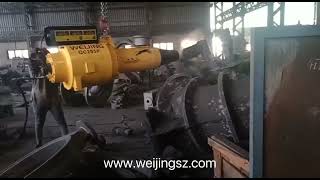 One set Weijing degating hammer commissioning finished today in India [upl. by Chilt136]