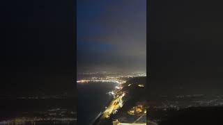 Sunset over Taormina Sicily Timelapse travel paradiso sunset ionian italy etna beach [upl. by Joashus]