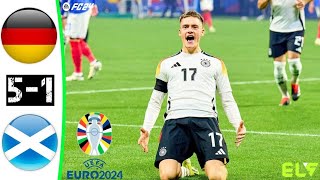 Germany Vs Scotland Full Highlights 51 Euro 2024  Wirtz Musiala Havertz Füllkrug Goals [upl. by Ennahtur609]