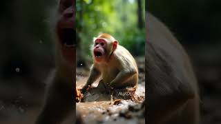 Monkey Mayhem at the Polluted Paradise 🏖️ monkeyanimalschannel babyanimal cute [upl. by Hansiain]