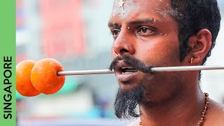 THAIPUSAM in Little India SINGAPORE  Incredible Hindu festival [upl. by Johnna]