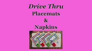 Drive Thru Placemats amp Napkins [upl. by Azal987]