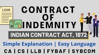 Law of Indemnity  Indian Contract Act  Simple Explanation [upl. by Nylde843]