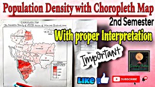 Population Density With Choropleth MappracticalBy  Sagarika Nag geography [upl. by Nedap]