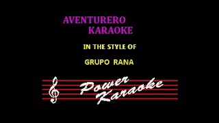 AVENTURERO KARAOKE GRUPO RANA [upl. by Einama]