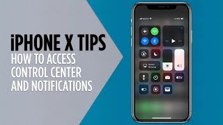 iPhone X Tips  Access Notifications and Control Center [upl. by Laeno]