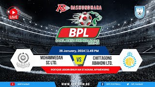 LIVE  Mohammedan SC vs Chittagong Abahoni  BPL 202324 [upl. by Grizelda]