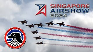 Singapore Airshow 2024 ROKAF  Black Eagles Aerial Display [upl. by Kelwunn]