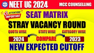 MCC COUNSELLING 2024 SEAT MATRIX STRAY VACANCY ROUND  QUOTA WISE  STATE WISE  CATEGORY WISE [upl. by Gran799]