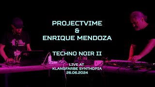 Projectvime amp Enrique Mendoza Live at Klangfarbe Synthopia [upl. by Kippie]