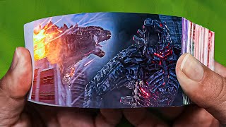 Godzilla vs MechaGodzilla Animated Flipbook  Godzilla vs Kong 2021 [upl. by Wetzell323]