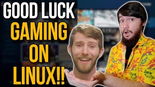 Linus Tech Tips Embraces Linux Gaming [upl. by Lyrrehs]