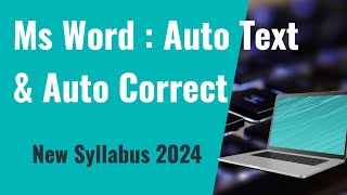 Ms word  Auto text  Auto correctoffice automation [upl. by Iaria]