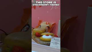 STRAWBERRY Themed Store in JAPAN 🍓 japan strawberry pudding cake food [upl. by Nnahteb]