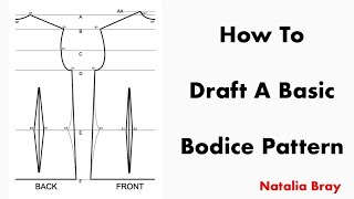 HOW TO DRAFT A BASIC BODICE PATTERN  NATALIE BRAY  DETAILED AND BEGINNER FRIENDLY [upl. by Leakcim]