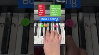 Bad Feeling Piano Easy Tutorial 😏😏 piano pianotutorial shorts [upl. by Washburn141]