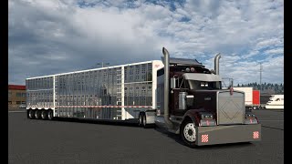 Kenworth W900 Highway Killer by jon ruda ATS 153 Real engine sound [upl. by Nosle]