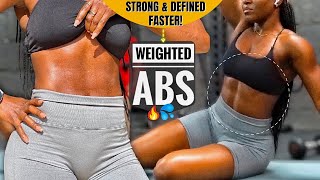 Get STRONG DEFINED ABS Faster  10 Min Killer Weighted Abs  Obliques Workout [upl. by Kellyann]