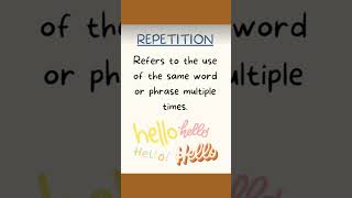 RepetitionFigure of speech literarydevice repetition shorts viralshorts short ytshorts [upl. by Ymeon467]