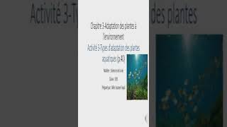 Adaptation des plantes aquatiques eb5 [upl. by Ailhad]